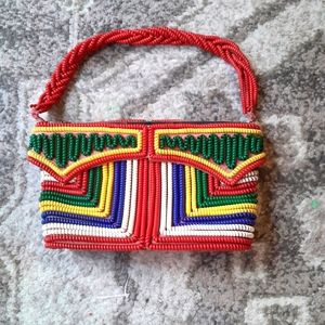 Vintage 1940s telephone cord purse